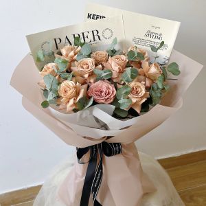 Bó hoa hồng Capuchino