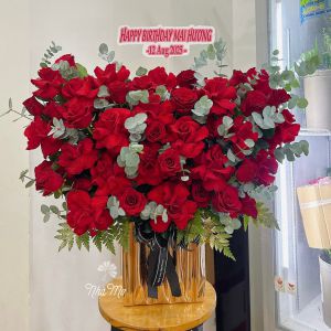 Giỏ hoa Hồng đỏ sang trọng